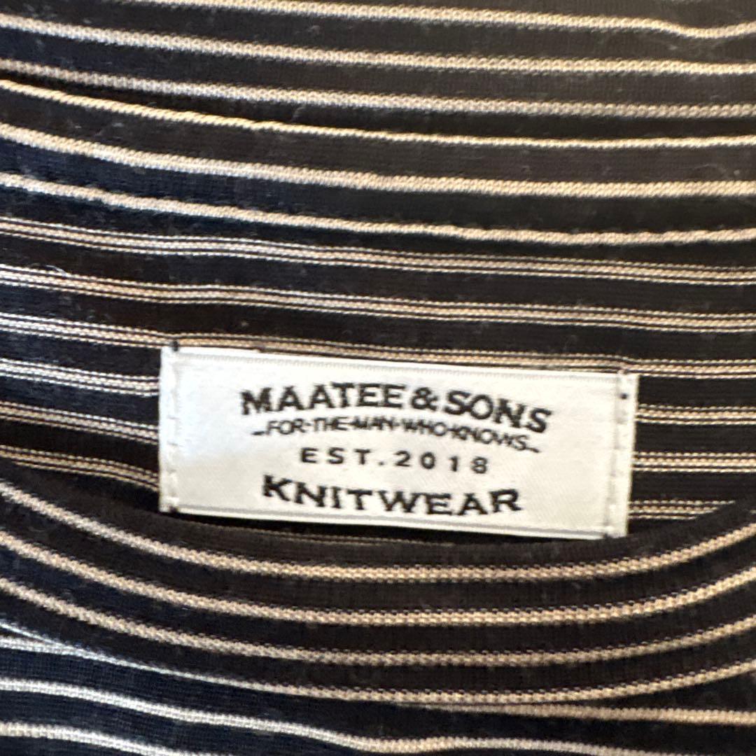 MAATEE & SONS シルク ストライプ Tシャツ サイズ2