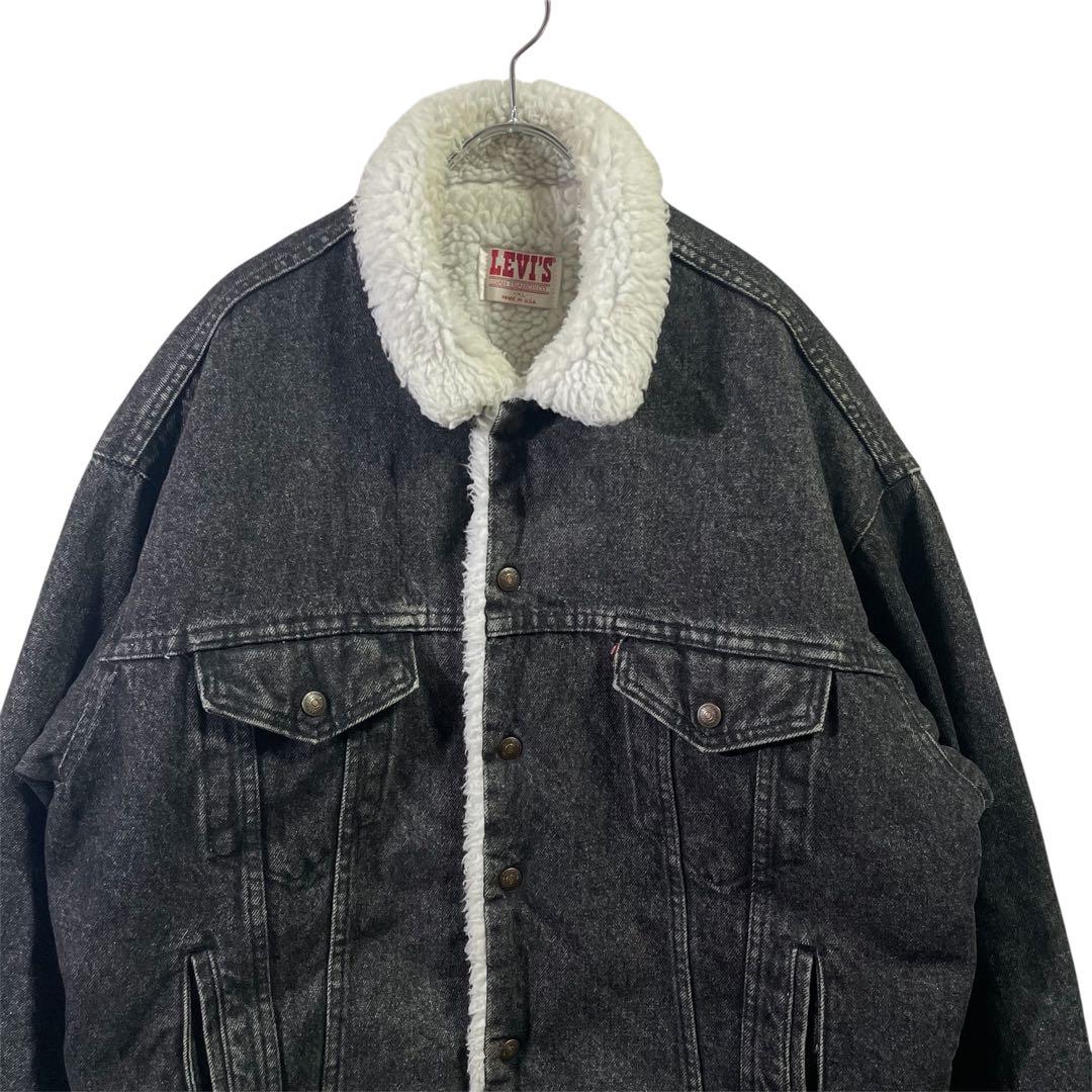 90s Levi's 70809 ボアジャン　シェルパジャケット　ブラック　XL