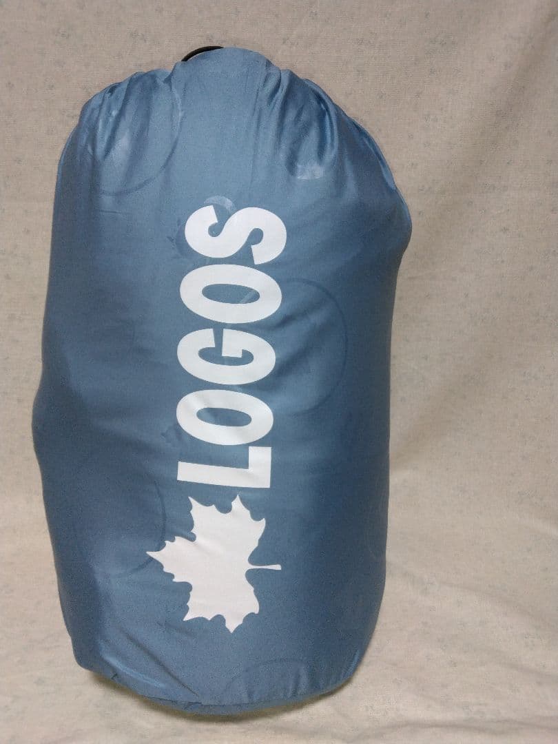 LOGOS フード付きシュラフ グレー/ブルー