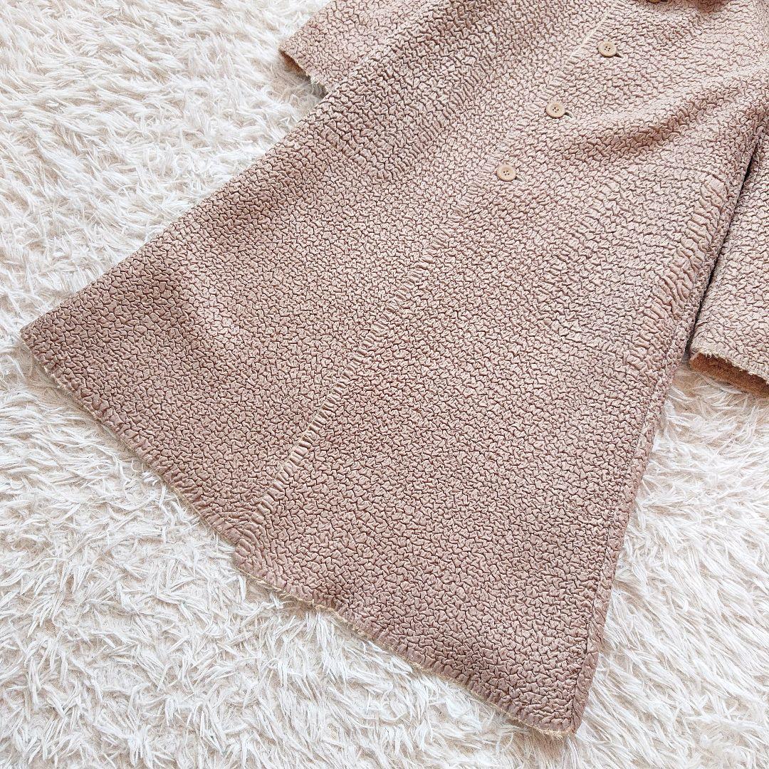 イッセイミヤケ シワ加工 プリーツ リバーシブル チェスタコート ロングコート