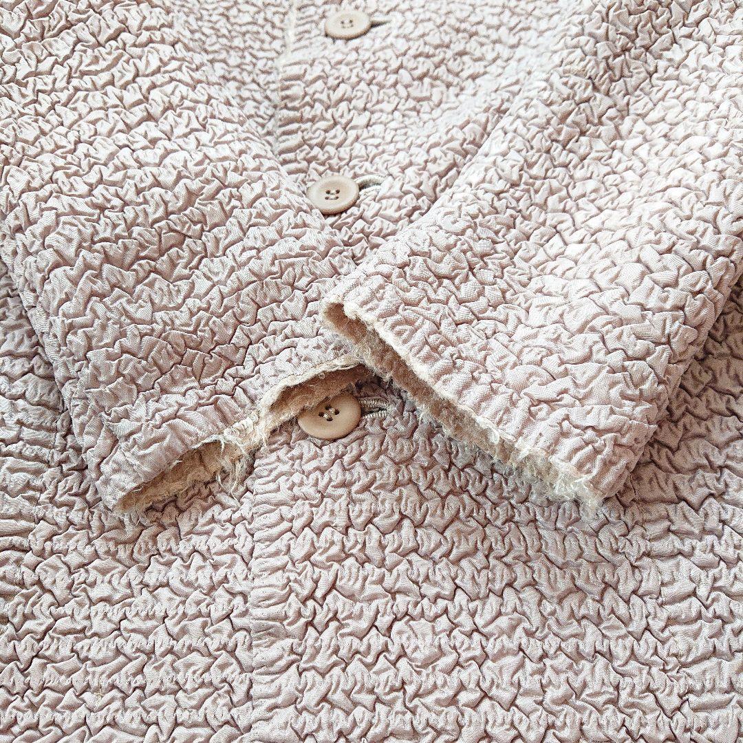 イッセイミヤケ シワ加工 プリーツ リバーシブル チェスタコート ロングコート