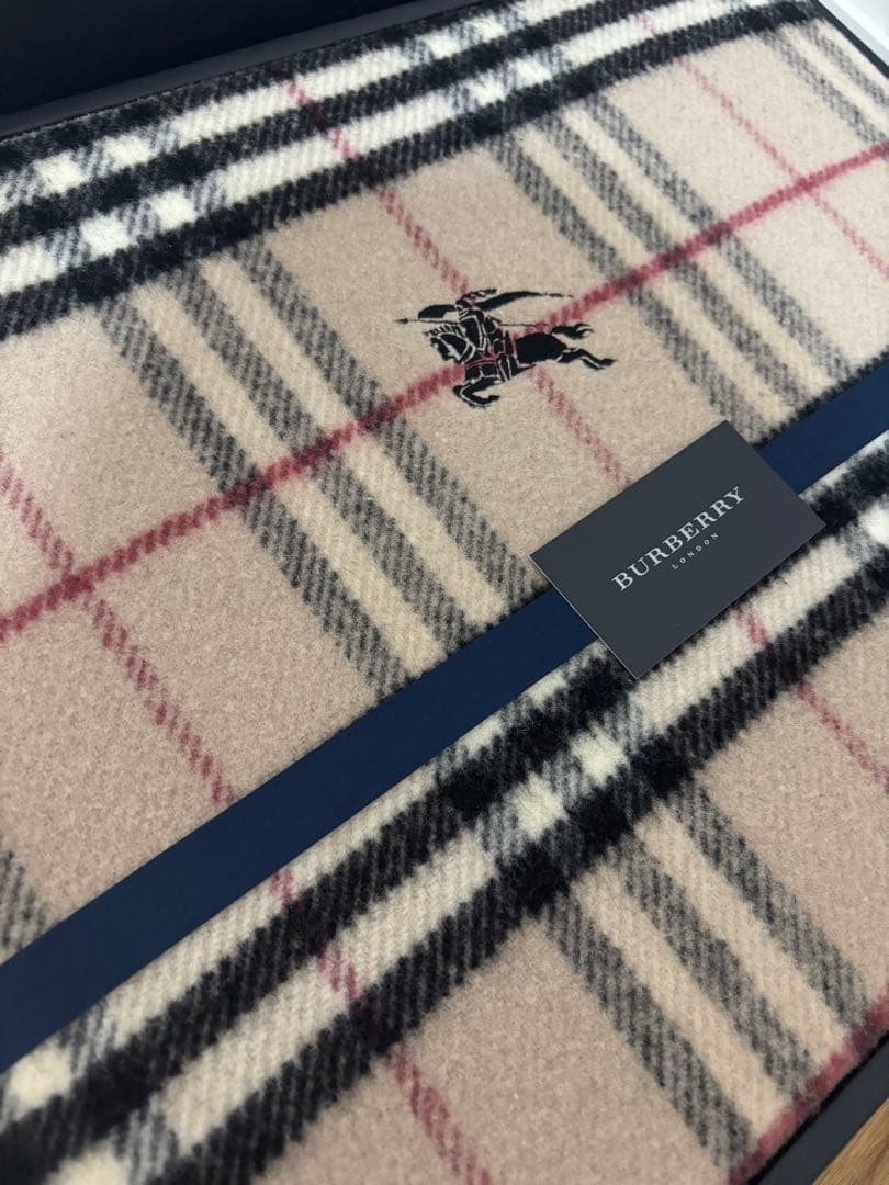 【新品】BURBERRY×西川ウールブランケット 140×200cm