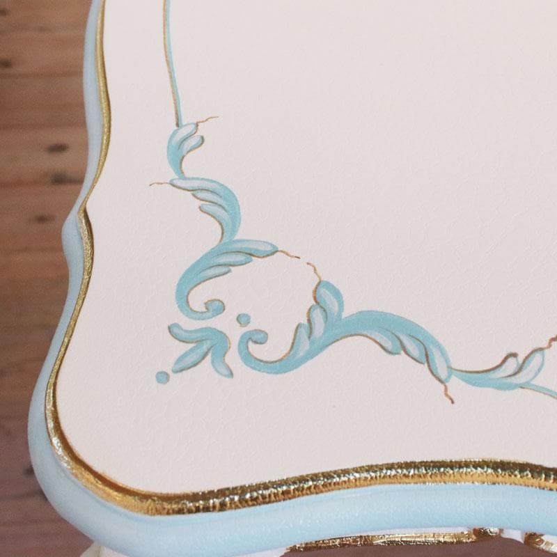 センターテーブル 120cm ロココ調 サイドテーブル 白家具 630-279