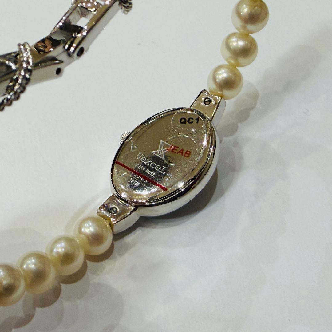【未使用・箱ナシ】パールウオッチ VEXCEL (べクセル)【稼働品】真珠 時計