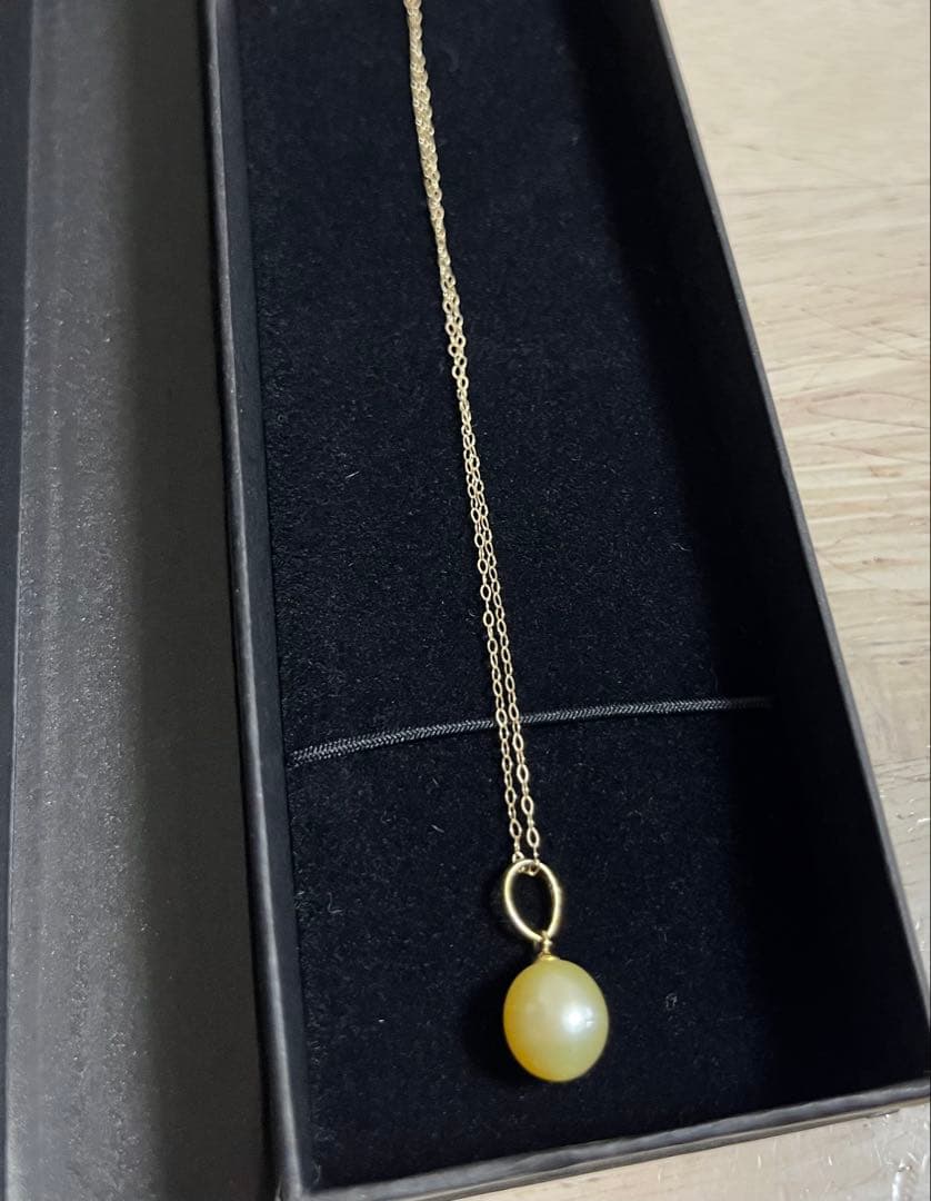 ✴︎k10 新品未使用 南洋白蝶ゴールデンパールネックレス 箱付き