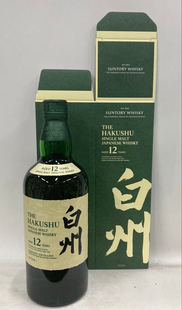 サントリー白州12年700ml43°カートン付きになります