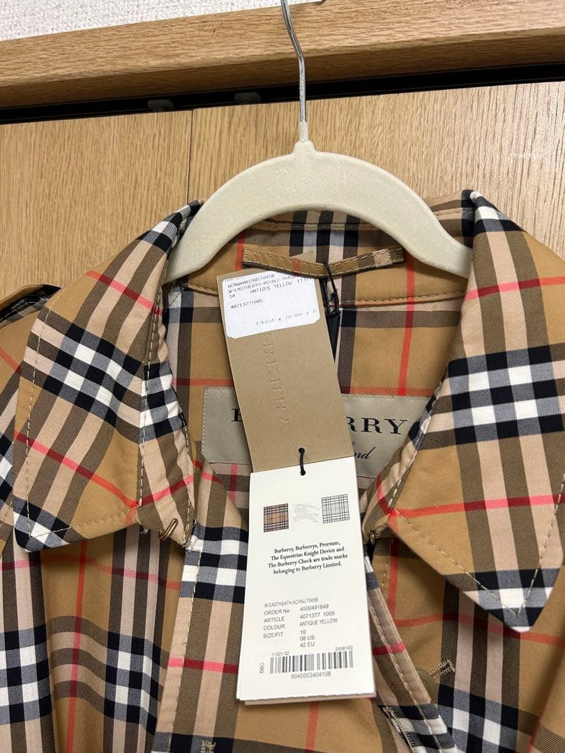 BURBERRY ベージュ チェック トレンチコート uk10