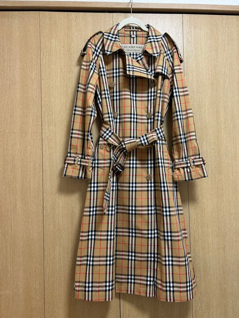 BURBERRY ベージュ チェック トレンチコート uk10