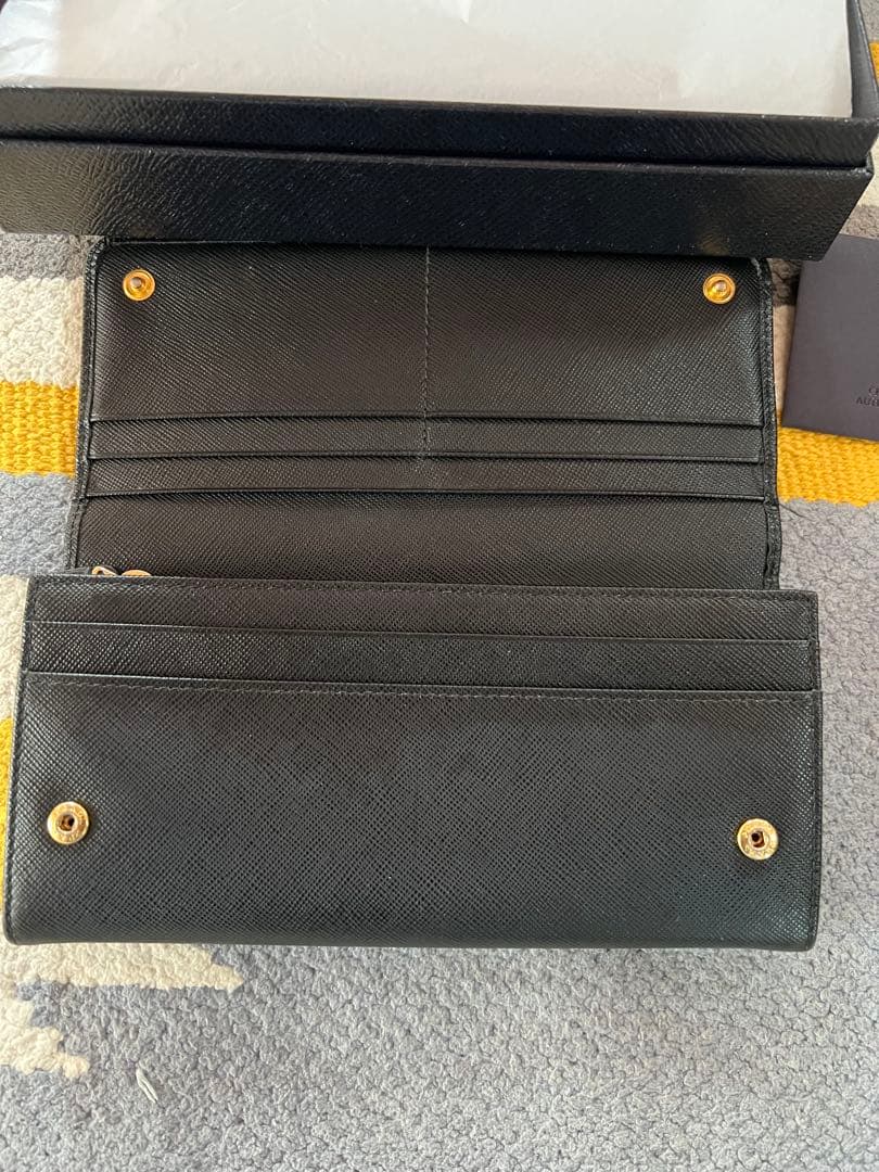 PRADA サフィアーノレザー 長財布 ブラック