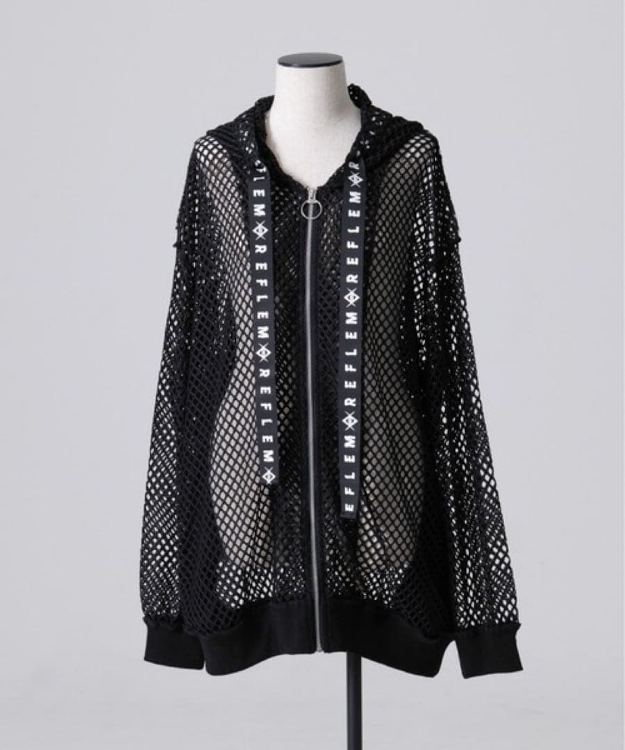 黒*音様 REFLEM うさ耳メッシュZIPパーカー タグ付き未使用品！