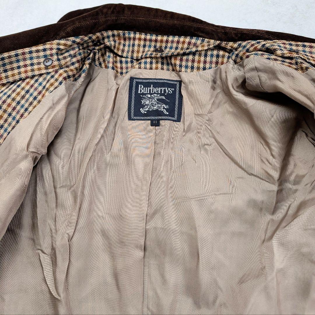 Burberrys バーバリーズ ジャケット ベルベット襟 チェック シルク混