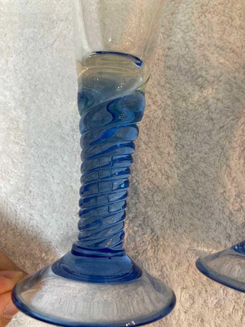 サ*ミ様 未使用品 舩木倭帆　ねじりワイングラス　ペアグラス 吹きガラス