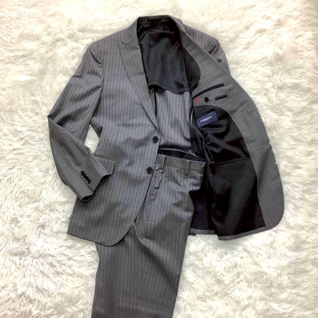 バーバリー セットアップ ウール イタリア生地 ストライプ 秋冬 メンズ