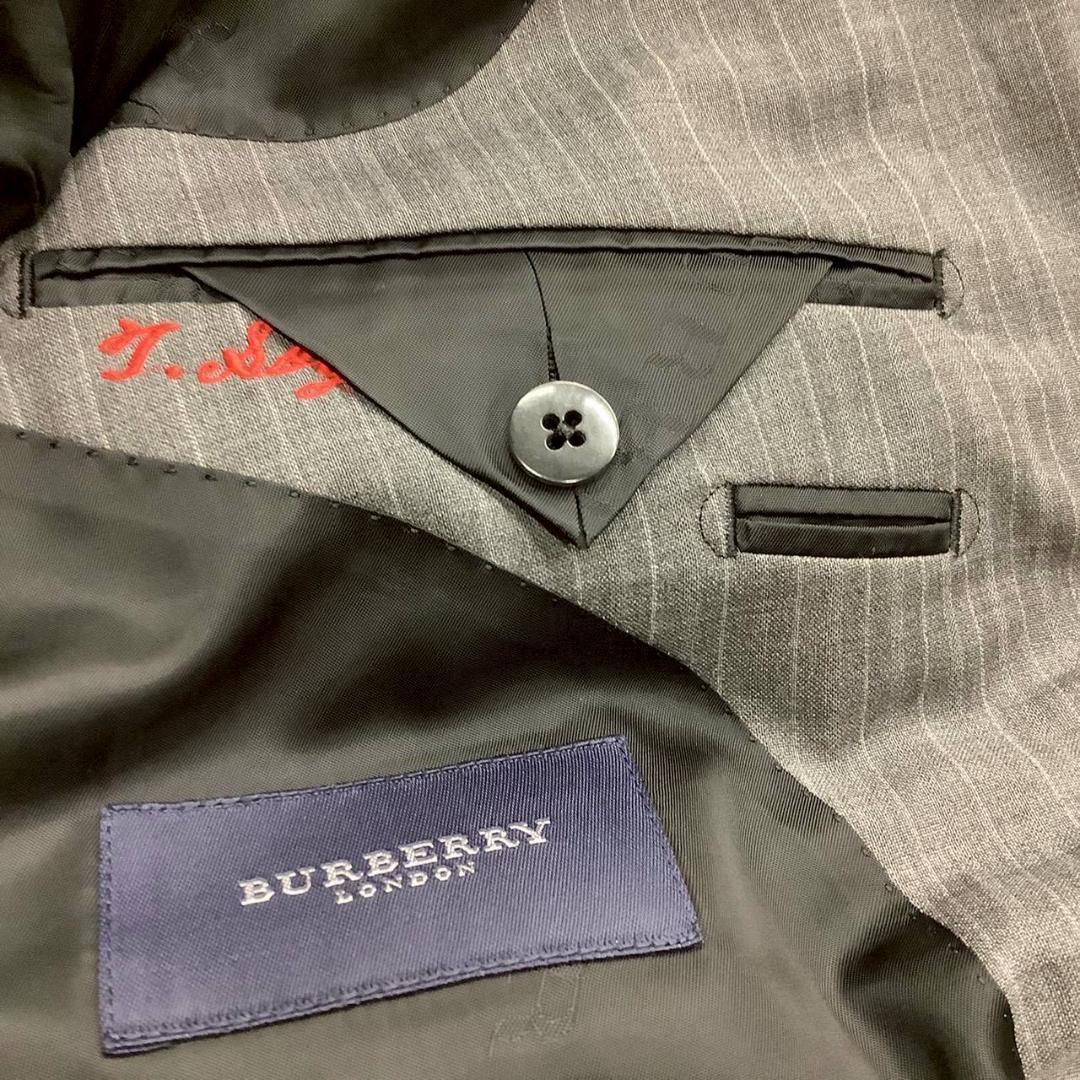 バーバリー セットアップ ウール イタリア生地 ストライプ 秋冬 メンズ