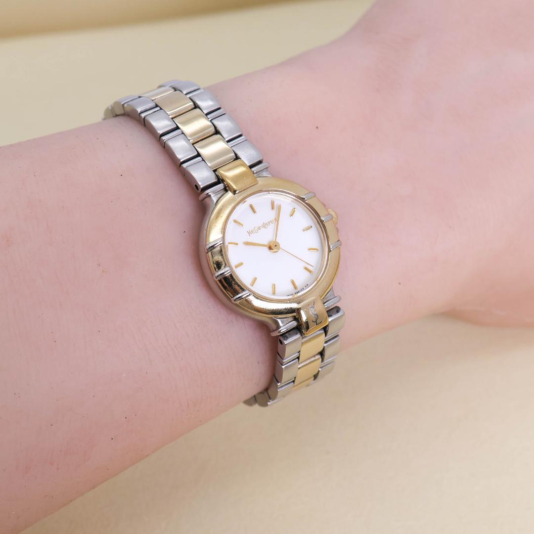 稼働 イヴサンローラン 腕時計 YSLロゴ レディース ブレスレット 2568