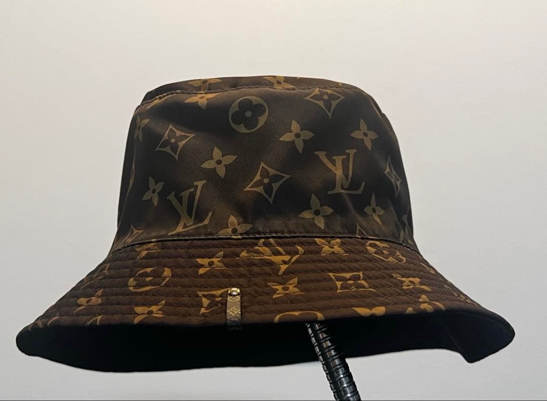 魂美品★ルイヴィトン★M76720 ボブ・モノグラムリバーシブルハットS