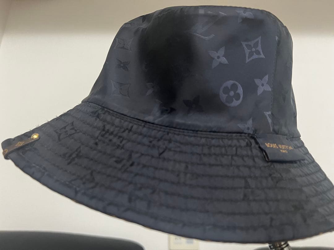 魂美品★ルイヴィトン★M76720 ボブ・モノグラムリバーシブルハットS