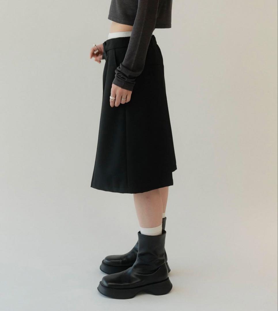 KnuthMarf layered half pants ブラック XS