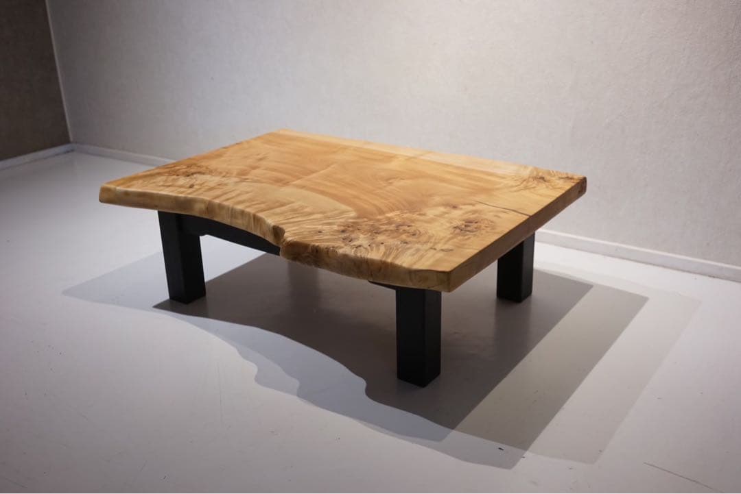 【12/7までの販売】一枚板　ローテーブル　アイアン　座卓