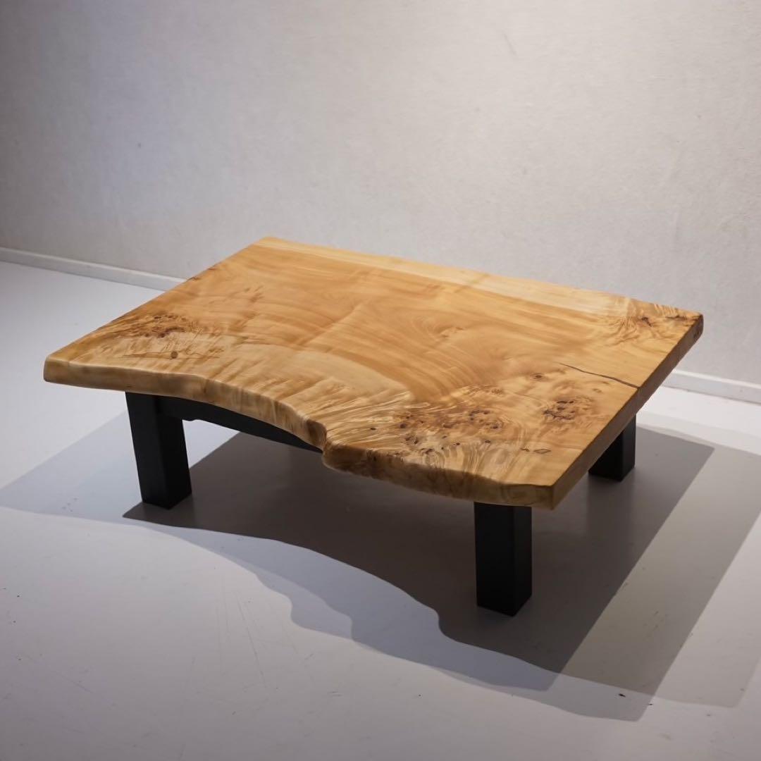 【12/7までの販売】一枚板　ローテーブル　アイアン　座卓