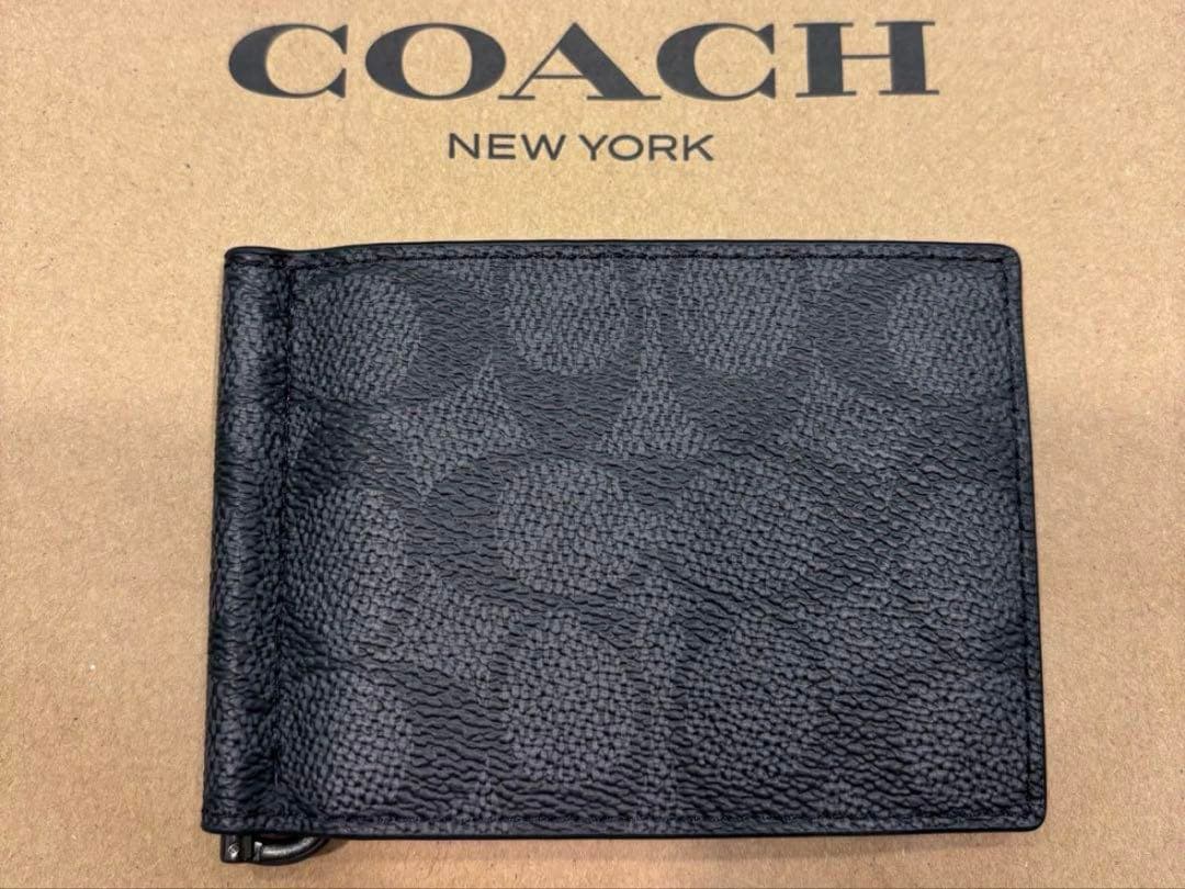 COACH 二つ折りマネークリップ★coach実績多数★
