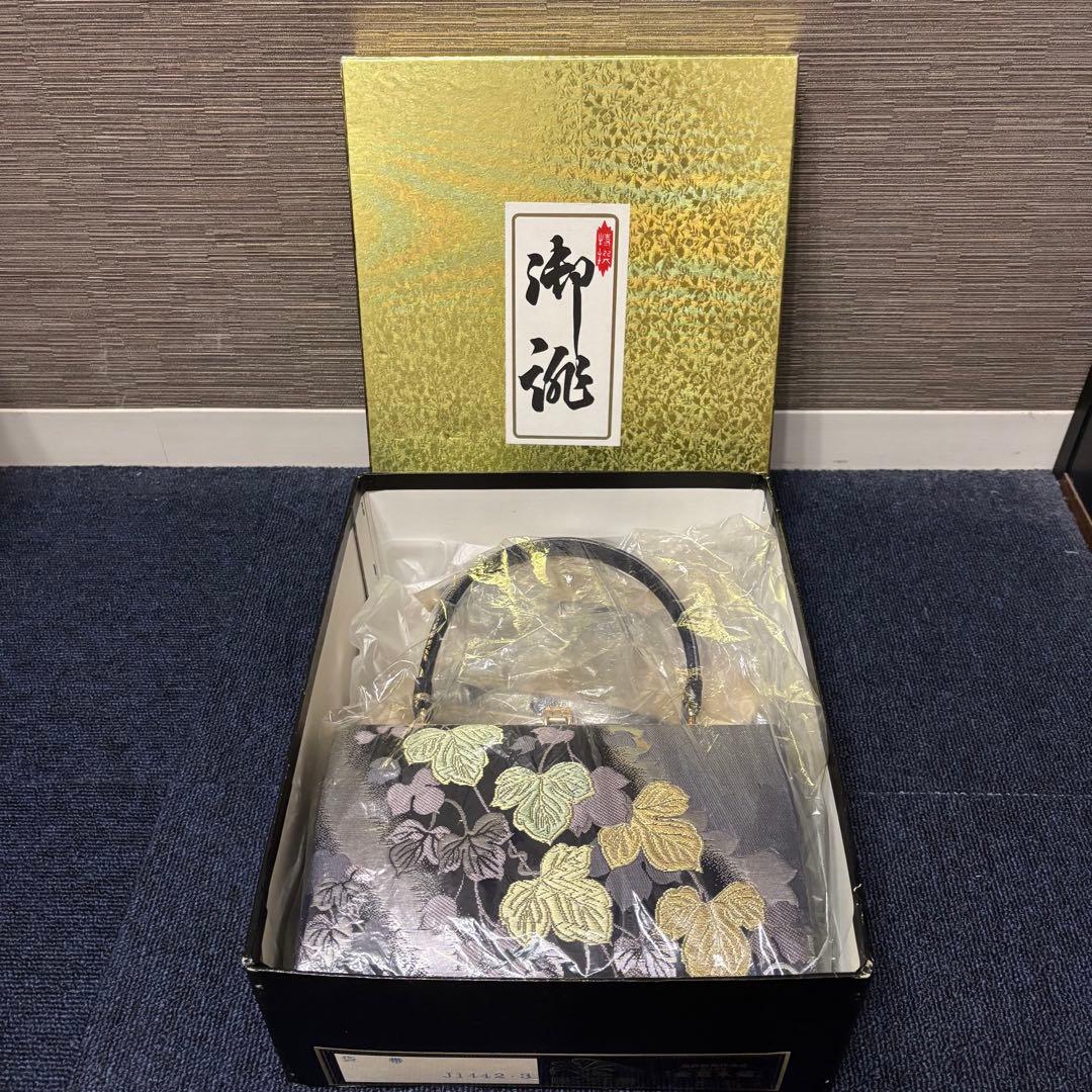 金鷲本舗 謹製 キンワシ印 バッグ・草履セット 箱付き 和装 着物 訪問着 振袖