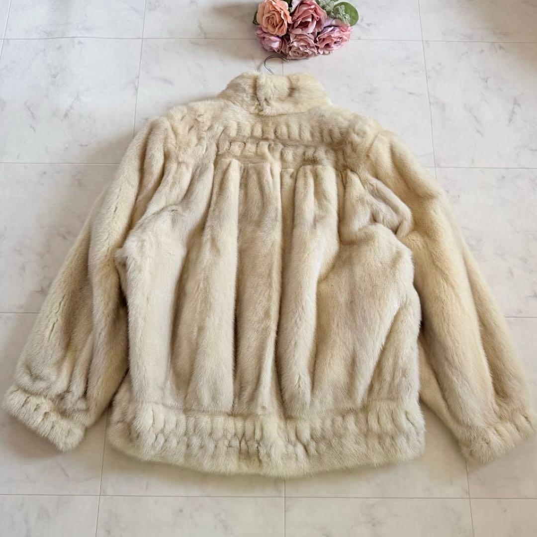 デザイン◎ヴァイオレットミンク クロップド リアルファー 毛皮 なめし柔らか