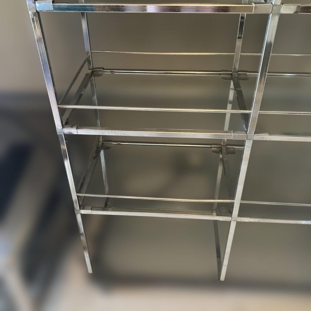 ステンレス　ガラス　シェルフ棚