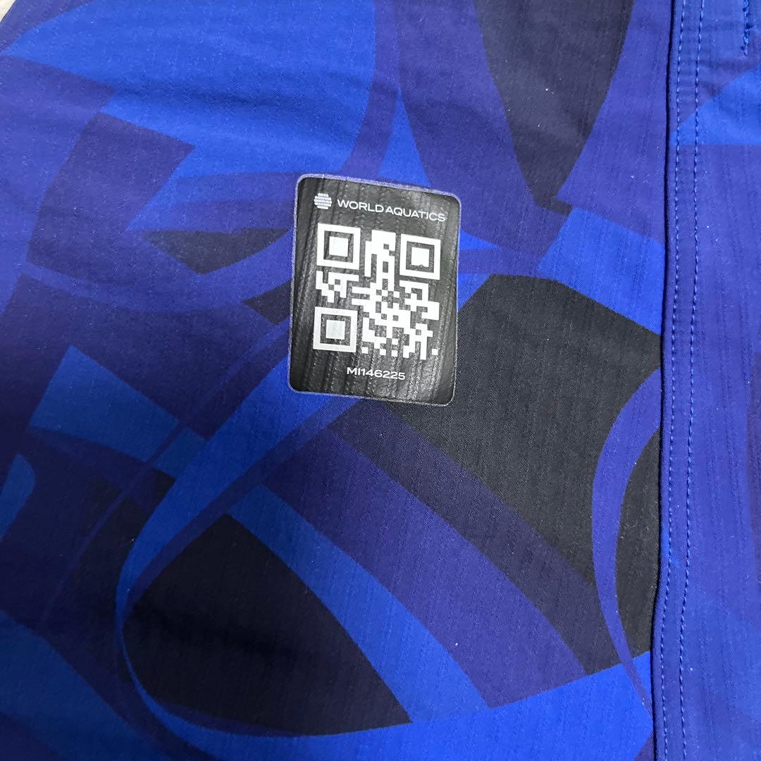 Mizuno 競泳用水着 青と黒 グラフィック　Ｓ