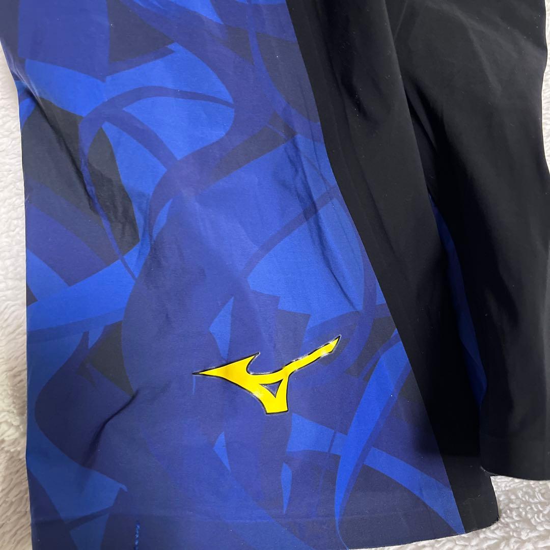 Mizuno 競泳用水着 青と黒 グラフィック　Ｓ