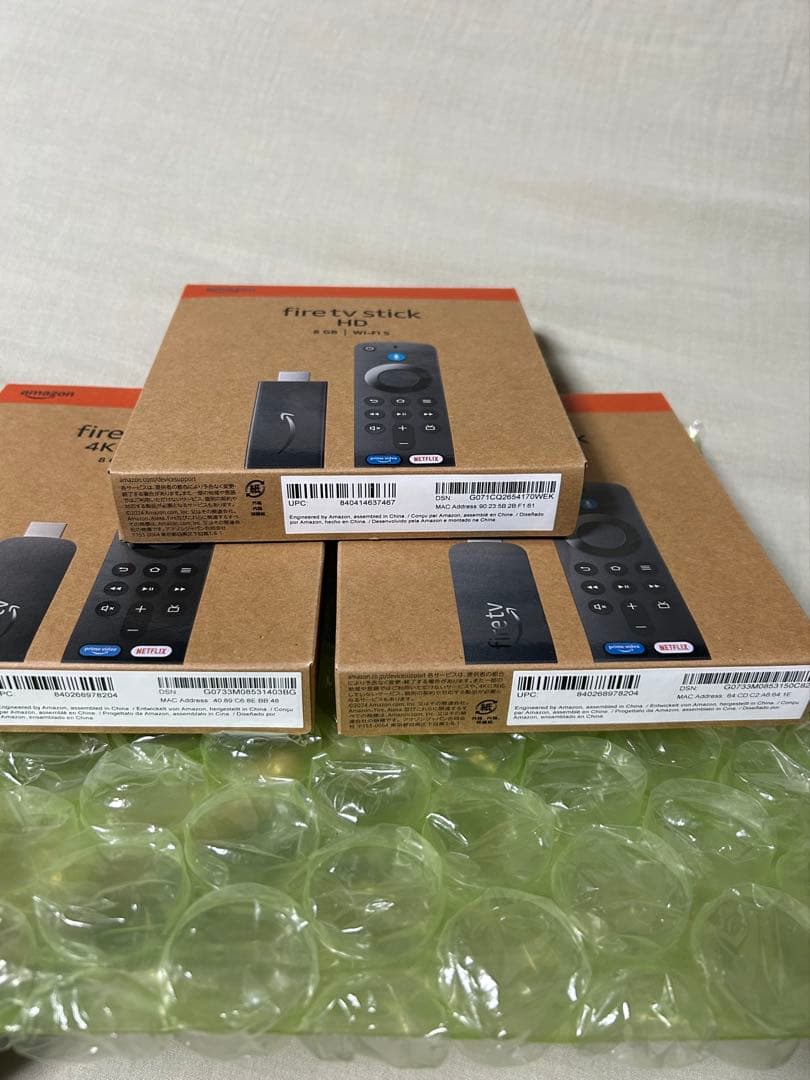 新品未使用 アマゾン ファイヤースティックTV 4K HD 3セット