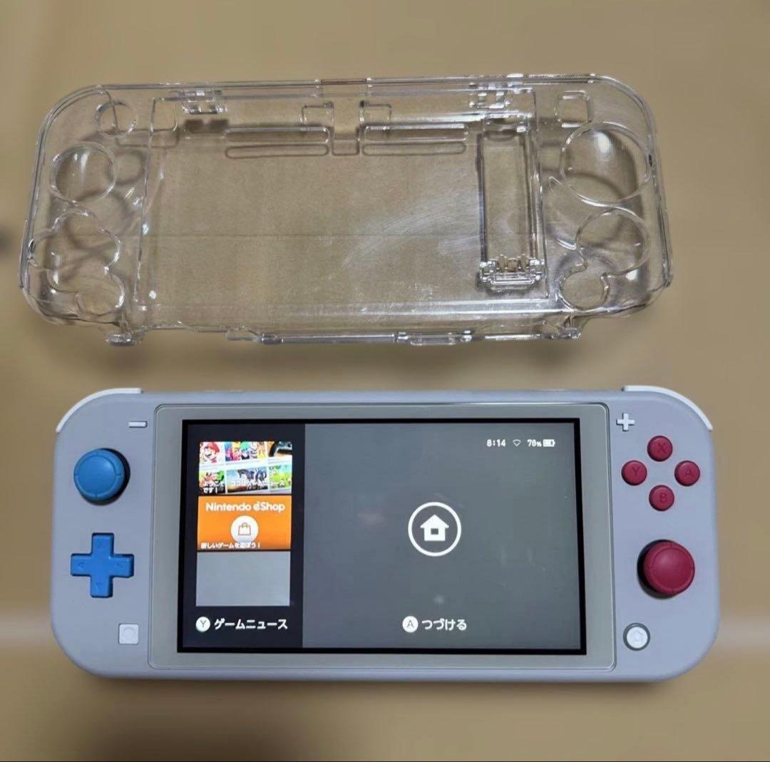 Nintendo Switch Lite ポケモンデザイン透明カバー、充電器付属