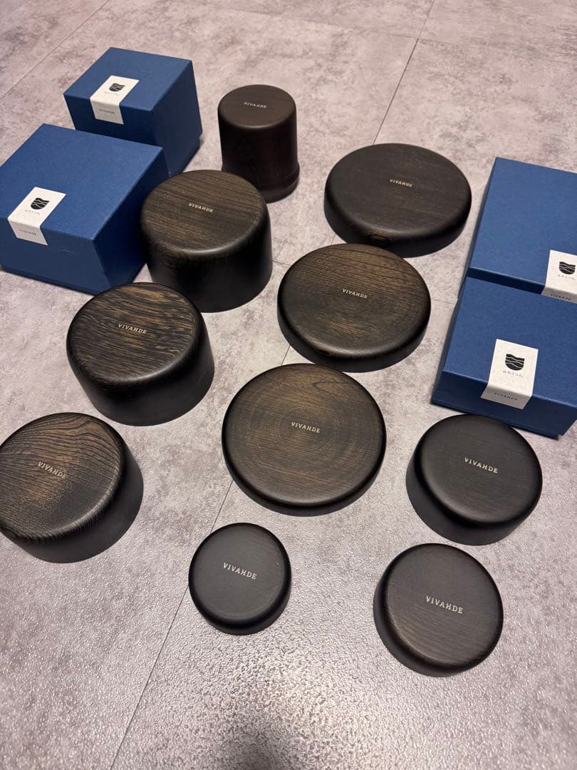 vivahde 山のうつわ　ブラック　フルセット +山のうつわ　カップ