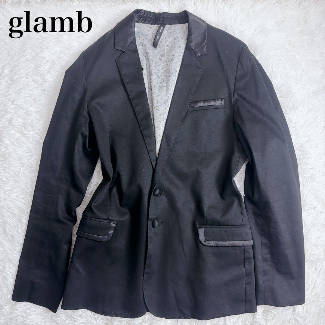 極美品 glamb タキシード テーラードジャケット M 総裏 ペイズリー