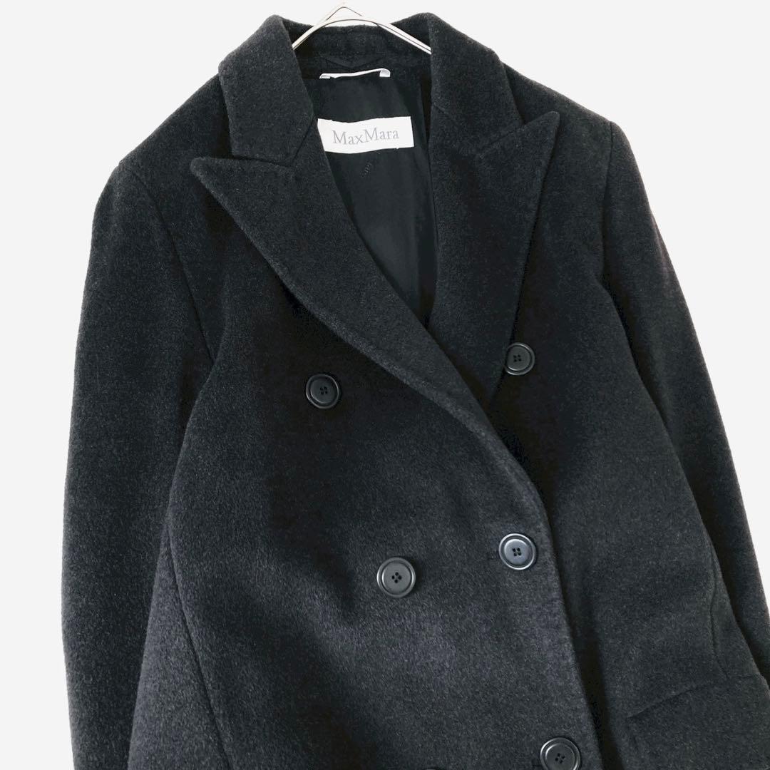 マックスマーラ　101801 最高級白タグ ダブルブレスト　アイコンコート　42