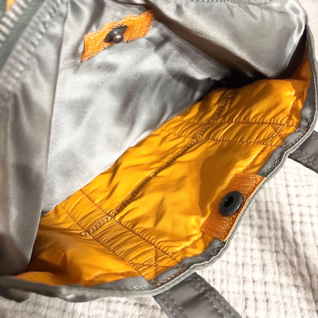 美品 ポーター タンカー ドラムバッグ ミニボストン グレー