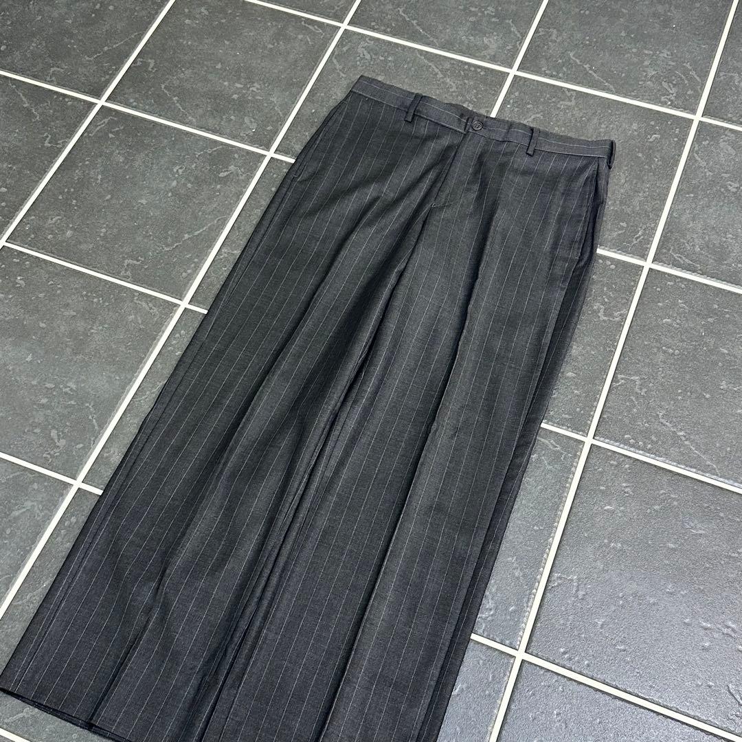 90s Emporio Armani 【ウール　ワイドスラックス　ストライプ】