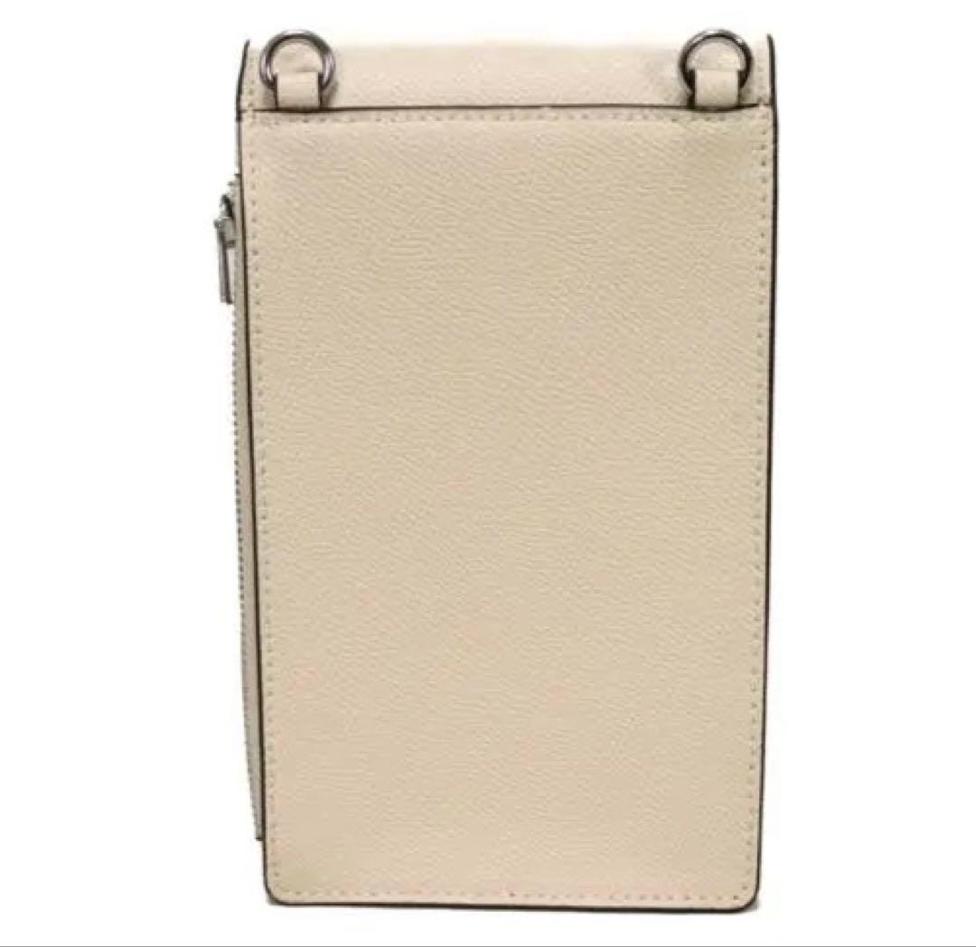 COACH スマホショルダーバッグ ベージュ超美品！！