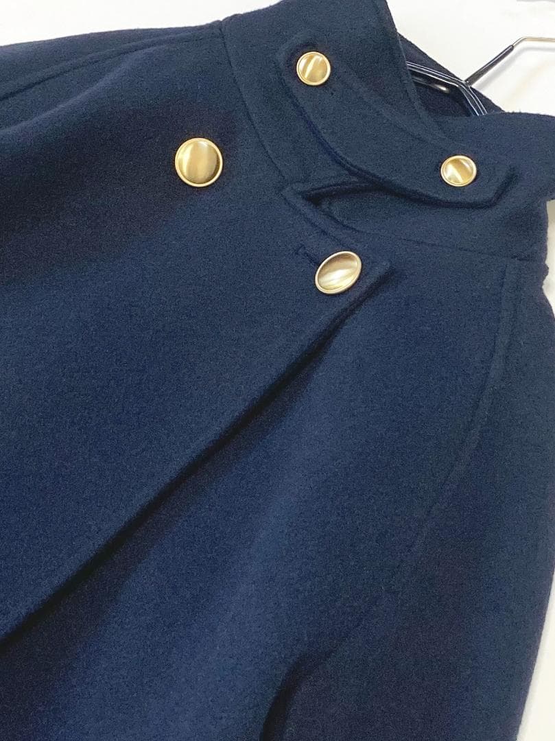 美品SHIPS大人可愛い25AWウールライクジャージーメルトン2WAY Pコート
