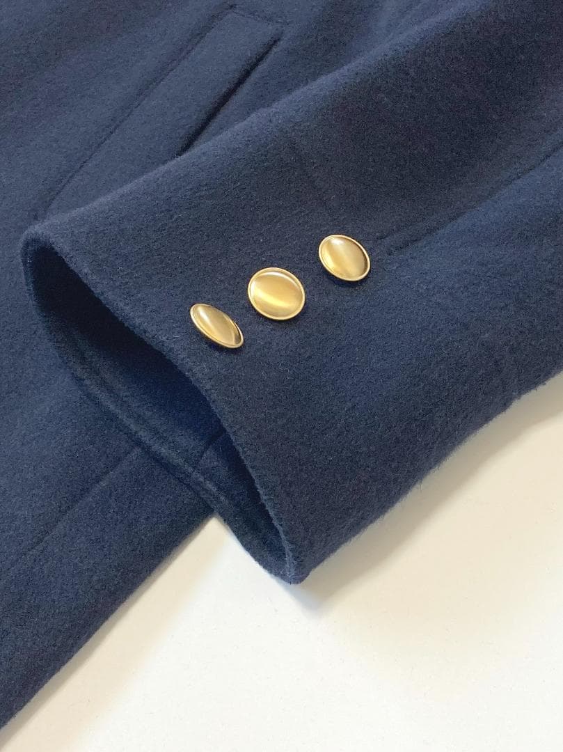 美品SHIPS大人可愛い25AWウールライクジャージーメルトン2WAY Pコート