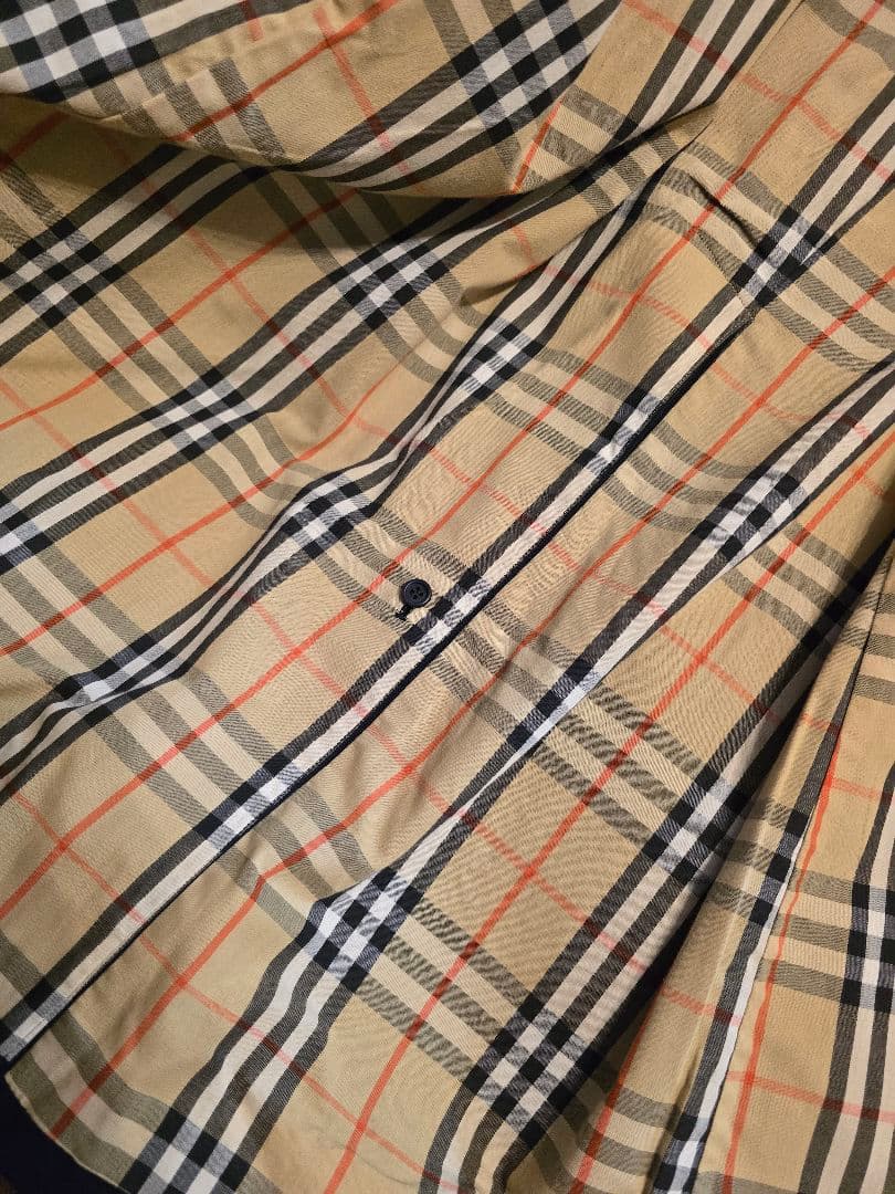 Burberrys ステンカラーコート ノバチェック ライナー付 ネイビー L