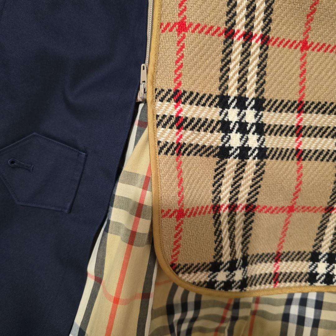 Burberrys ステンカラーコート ノバチェック ライナー付 ネイビー L
