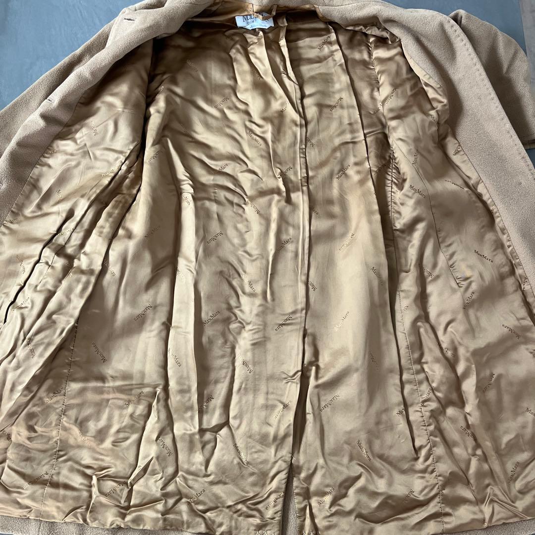 Max Mara ピュアカシミア100% コート 白タグ キャメル