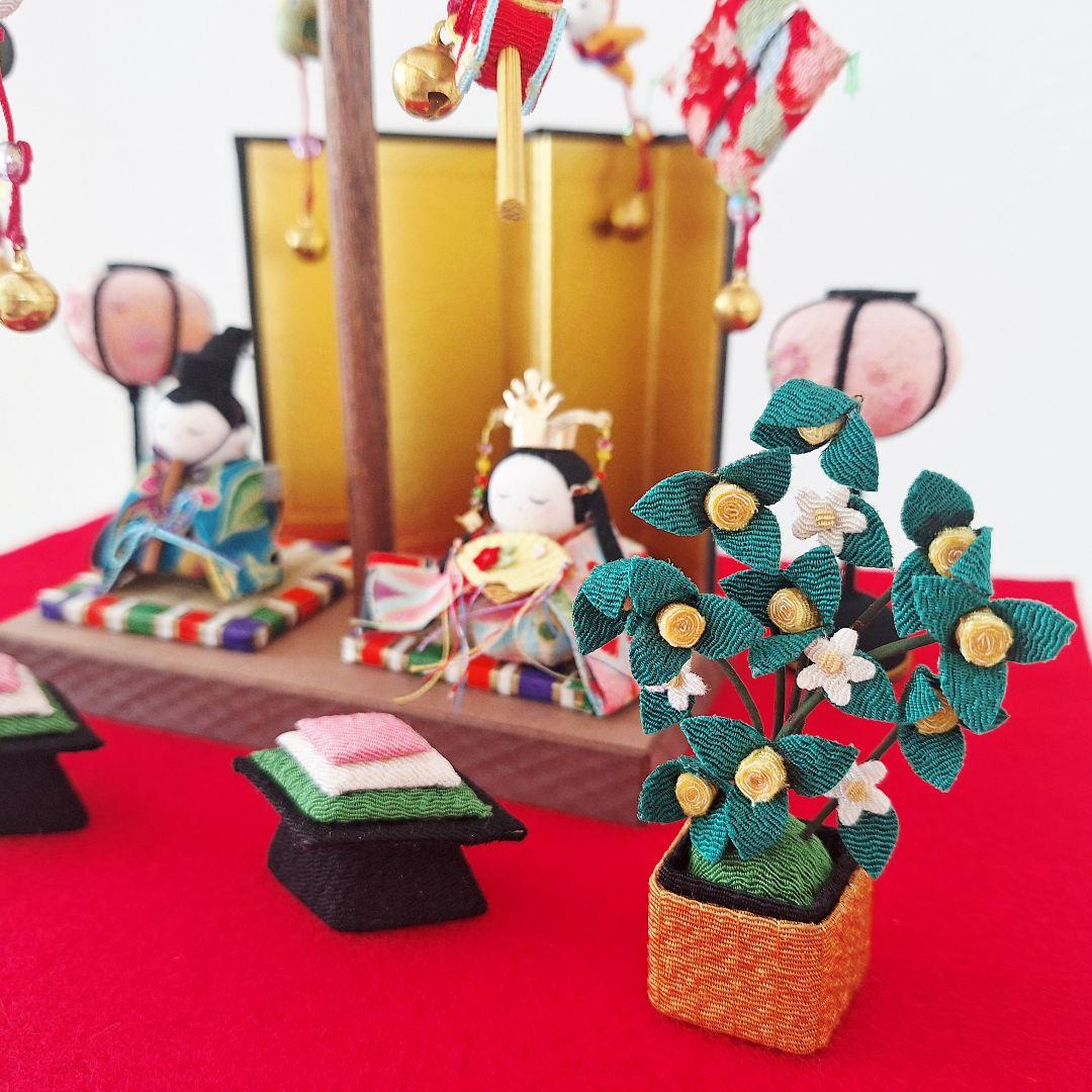 ◆美品◆龍虎堂◆卓上吊るし輪かざり◆わらべ雛◆ちりめん細工◆
