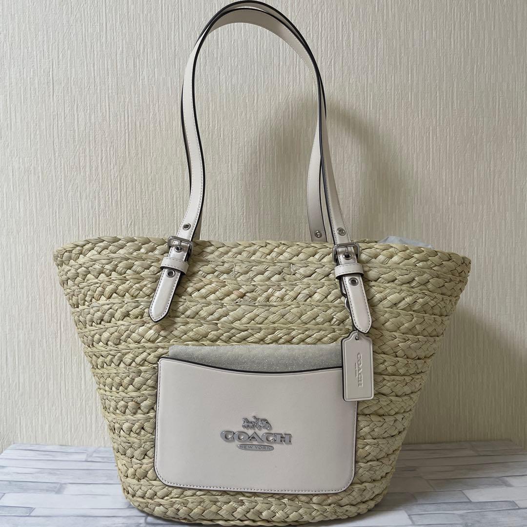 新品 未使用 COACH トートバッグ かごバッグ
