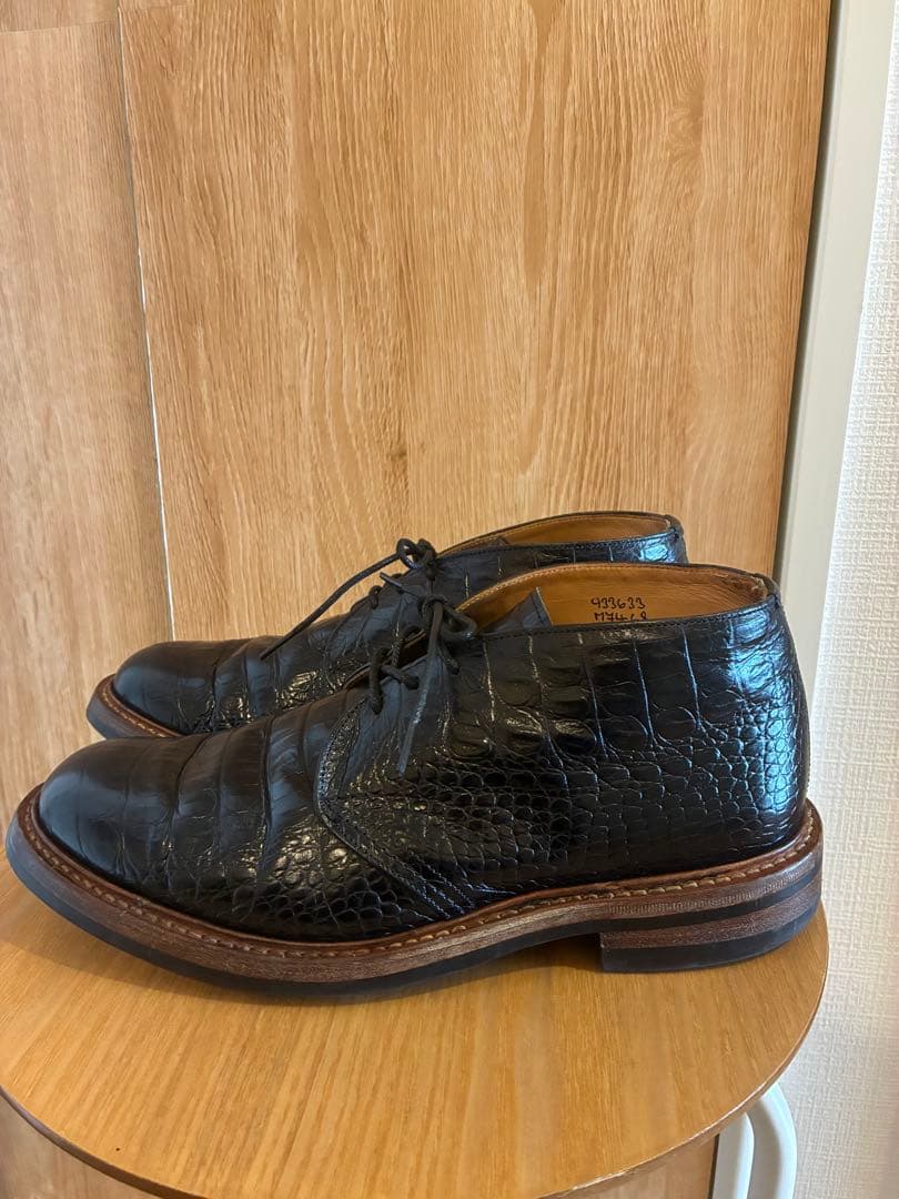 希少　Tricker’s トリッカーズ　クロコ型押し　チャッカブーツ
