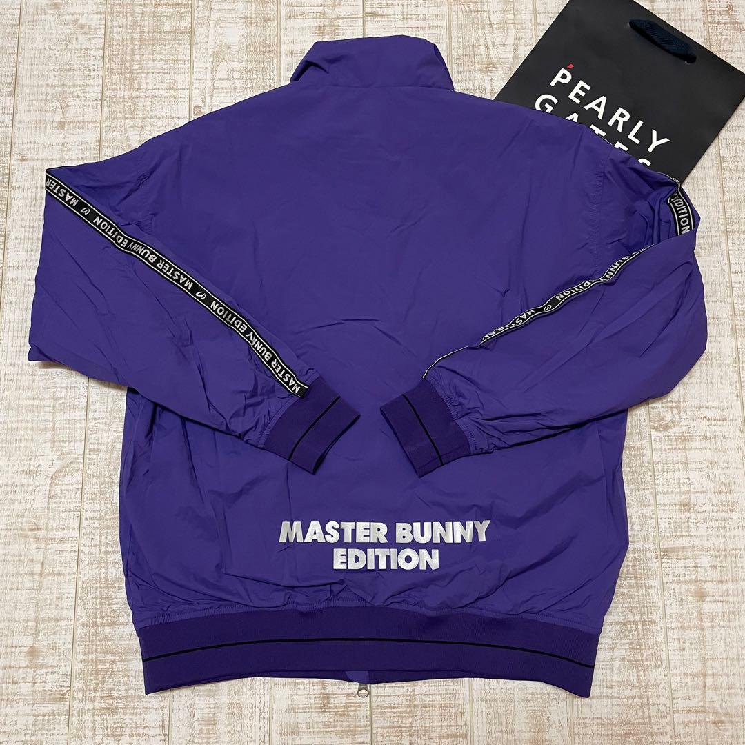 新品 マスターバニー 長袖ブルゾン 撥水 ラインロゴ パープル Lサイズ（5）