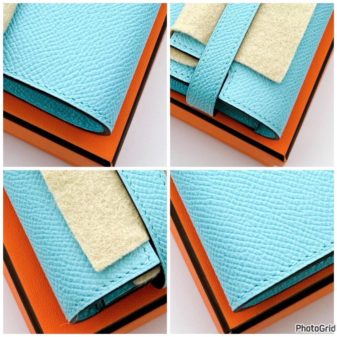 エルメス　ケリーウォレット　ブルーセレスト　X刻印　長財布　プレゼント