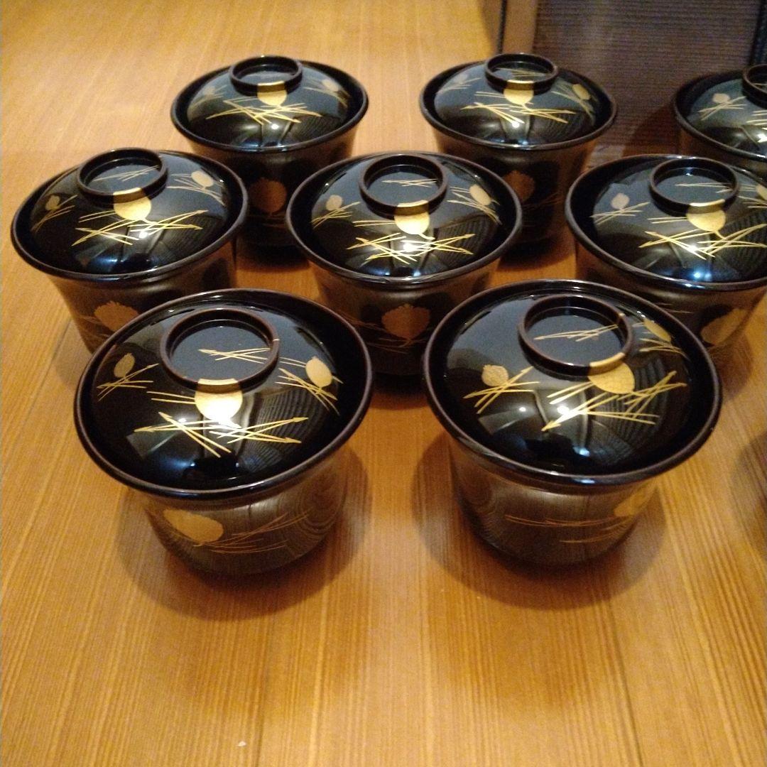 K*ん様 箸洗　松葉蒔絵　黒塗　１０人前