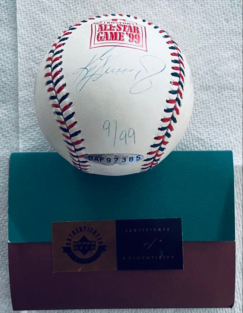 ケン・グリフィーJr. サイン1999年オールスターボール　9/99 証明書